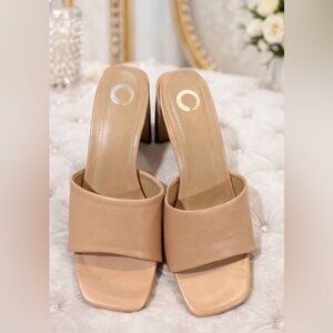 Elegant Tan Women's Heels - Size 9